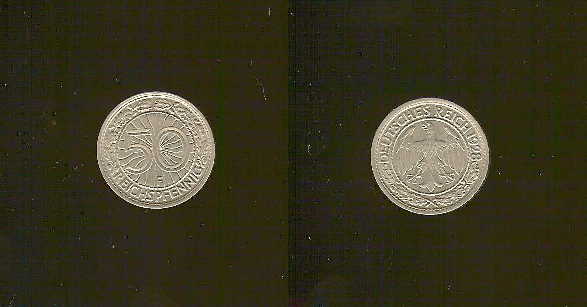 ALLEMAGNE 50 Pfennig 1928F SUP